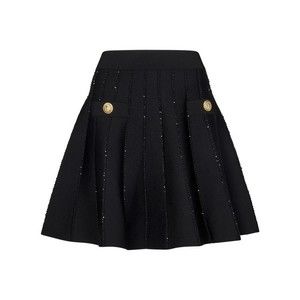 Balmain Flared Mini Skirt With Sparkly Striped Design - NWT